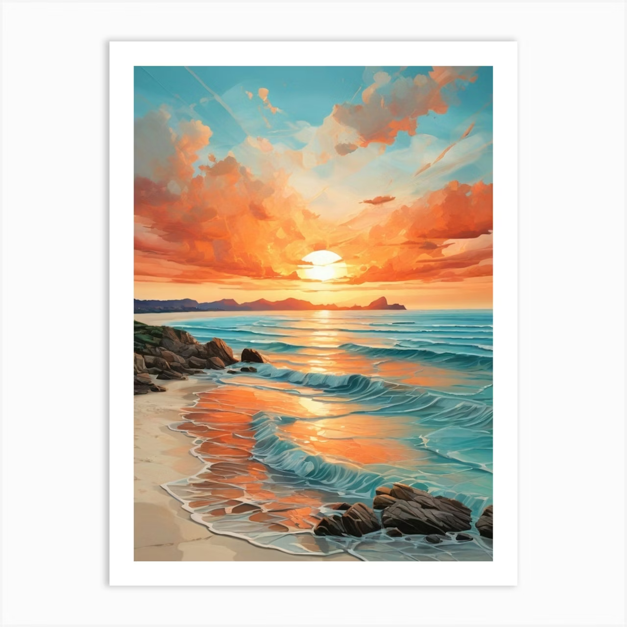 Radiant Sea Dawn Painting by Numbers Kit