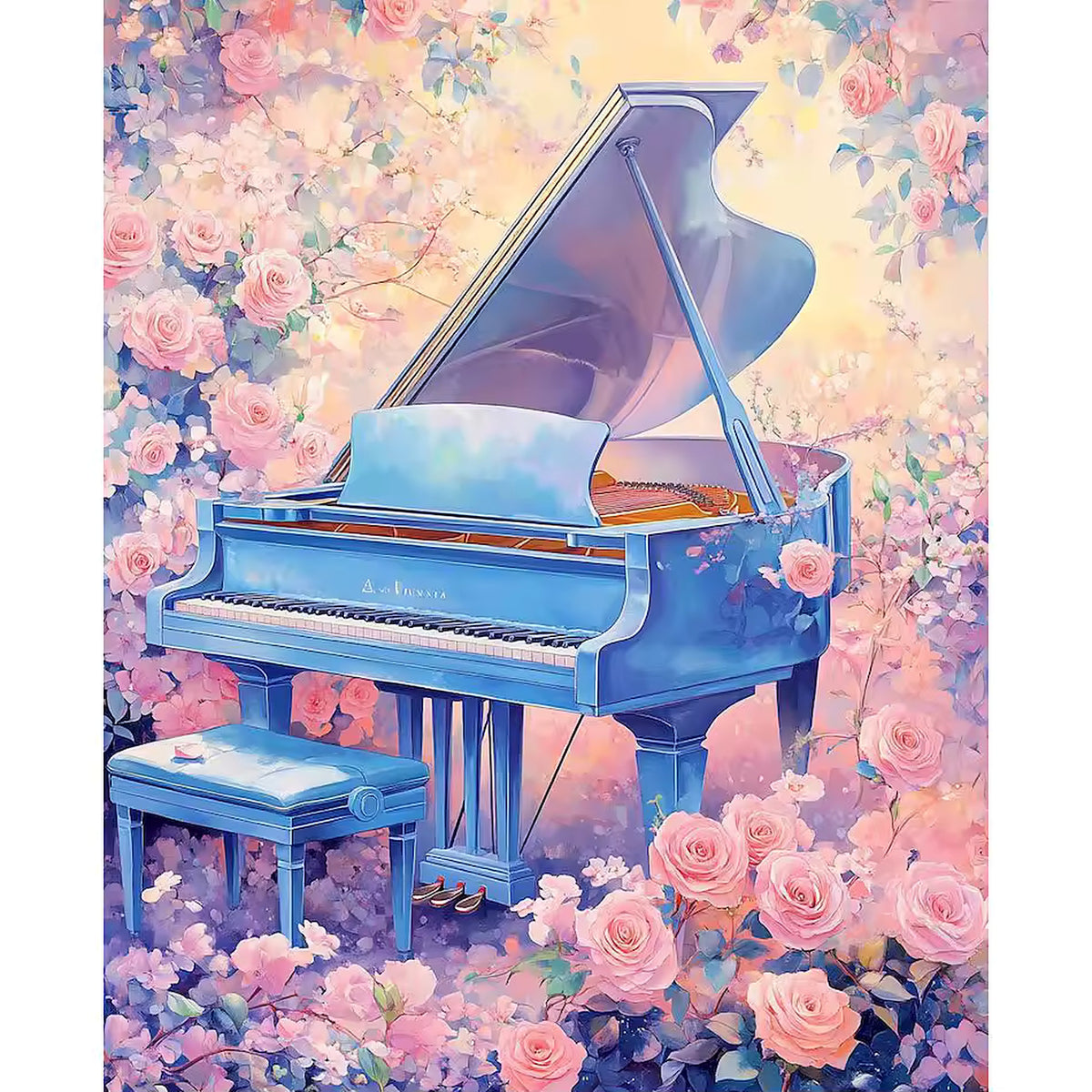 Blossoming Piano Painting by Numbers Kit