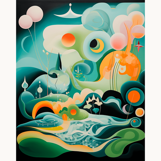 Lush Abstract Painting by Numbers Premium Kit
