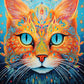Rainbowcore Cat Painting by Numbers Premium Kit