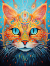 Rainbowcore Cat Painting by Numbers Premium Kit
