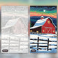 Red Barn with a Lit Christmas Tree Painting by Numbers Kit paint by numbers kit, before and after