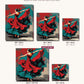 Red Dress Dancer canvas sizes from 12 x 12 to 23.5 x 23.5 inches