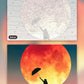 Red Lunar Eclipse paint by numbers kit, before and after