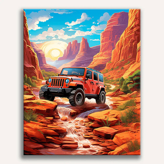Red Earth Odyssey Painting by Numbers Kit