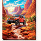 Red Earth Odyssey paint by numbers kit on stretched canvas