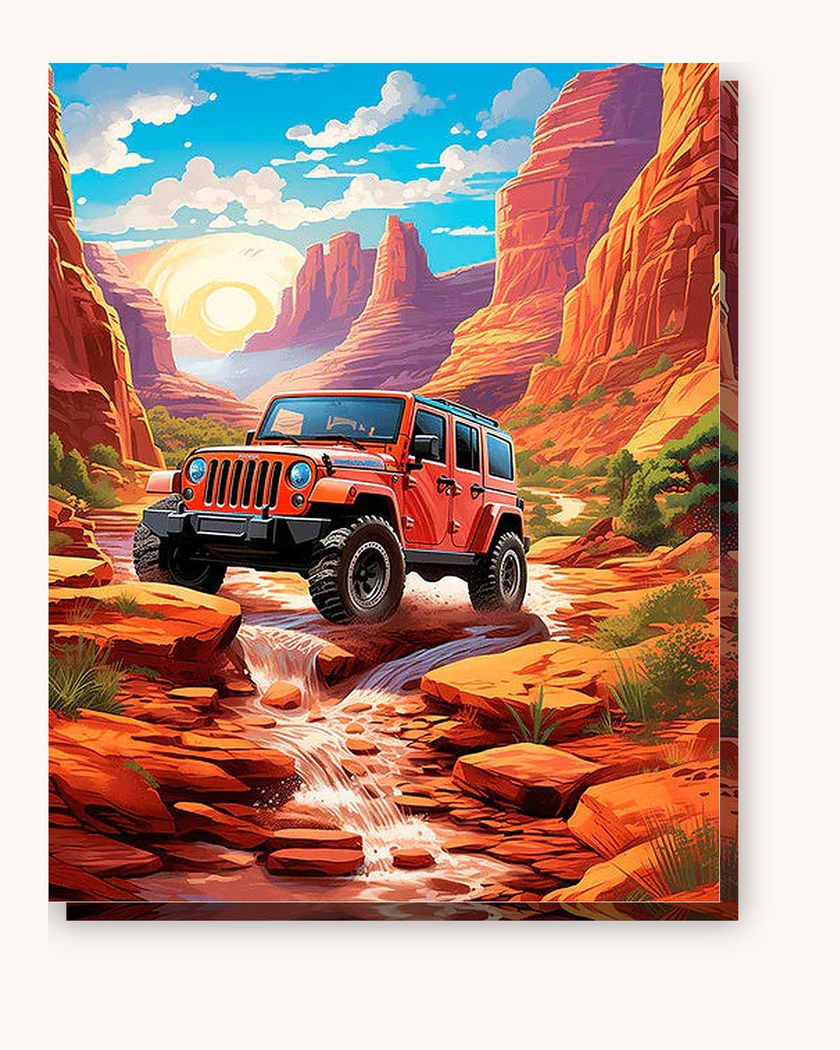 Red Earth Odyssey paint by numbers kit on stretched canvas