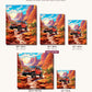 Red Earth Odyssey canvas sizes from 12 x 12 to 23.5 x 23.5 inches