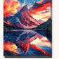Sierra of Flames paint by numbers kit on stretched canvas