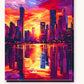 The Scarlet Sky City paint by numbers kit on stretched canvas