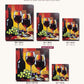 Red Wine Glasses with Green Grapes canvas sizes from 12 x 12 to 23.5 x 23.5 inches