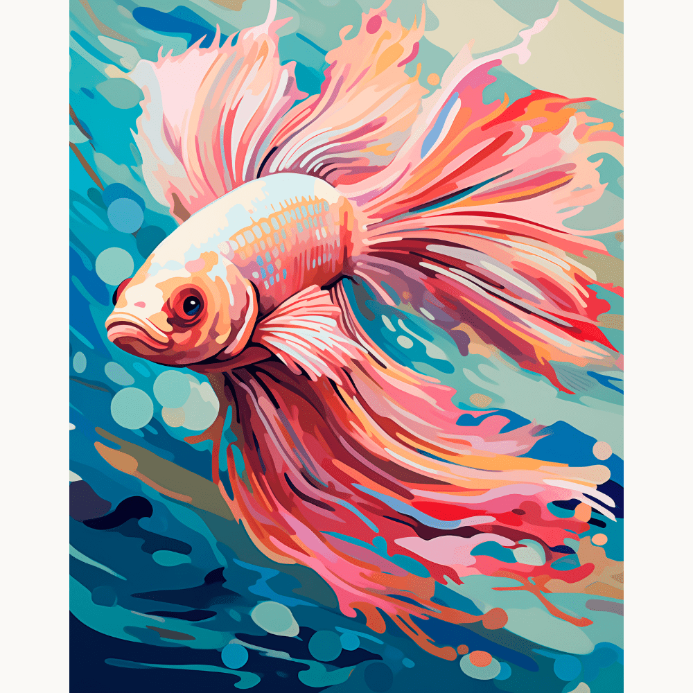 Regal Betta Fish Premium Collection Canvas Art Kit