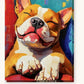 Relaxing Bulldog Retreat paint by numbers kit on stretched canvas