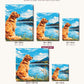 Retriever by the Lake canvas sizes from 12 x 12 to 23.5 x 23.5 inches