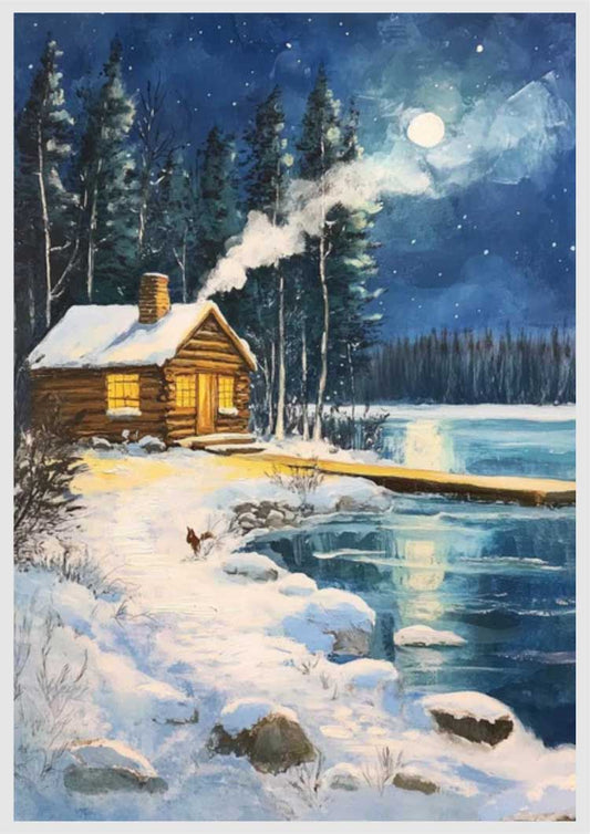Riverside Winter Night - Artistry By Numbers