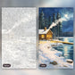 Riverside Winter Night paint by numbers kit, before and after