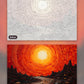 Road to Dusk paint by numbers kit, before and after