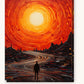 Road to Dusk paint by numbers kit on stretched canvas