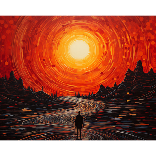 Road to Dusk Painting by Numbers Premium Kit