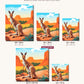 Roaming Kangaroo canvas sizes from 12 x 12 to 23.5 x 23.5 inches