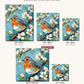Robin on a Spring Branch canvas sizes from 12 x 12 to 23.5 x 23.5 inches