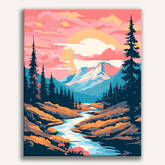 The Scarlet Flow Painting by Numbers Kit