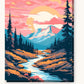 The Scarlet Flow paint by numbers kit on stretched canvas