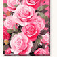 Rosy Elegance paint by numbers kit on stretched canvas