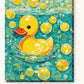 Rubber Duck Bath Time paint by numbers kit on stretched canvas