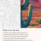 Close-up of the Saguaro Trail with Pink Blooms canvas texture and printed numbers