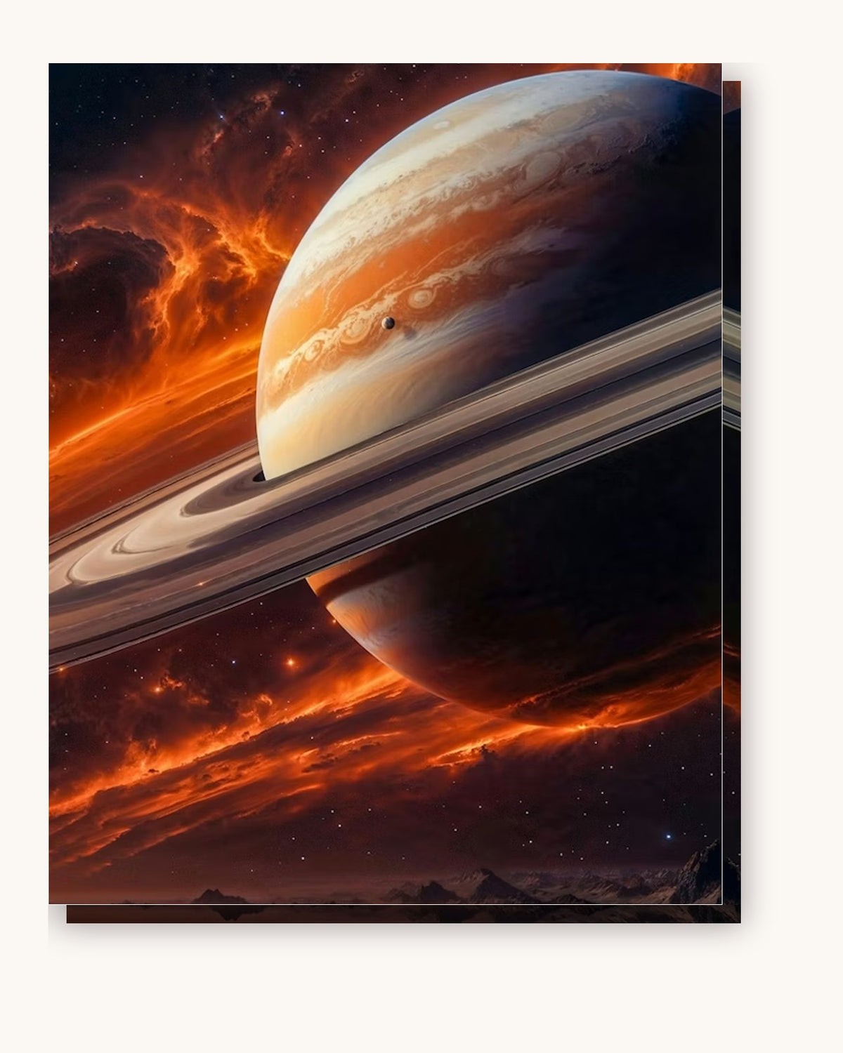 Saturn Planet paint by numbers kit on stretched canvas