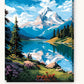 Sea of Mountains paint by numbers kit on stretched canvas