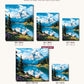 Sea of Mountains canvas sizes from 12 x 12 to 23.5 x 23.5 inches