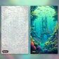 Seafloor Serenity paint by numbers kit, before and after