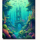 Seafloor Serenity paint by numbers kit on stretched canvas