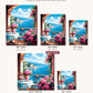Seaside Bloom View canvas sizes from 12 x 12 to 23.5 x 23.5 inches