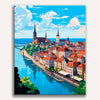Coastal City Charm Painting by Numbers Kit