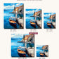 Seaside Leisure canvas sizes from 12 x 12 to 23.5 x 23.5 inches