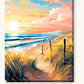 Seashore Meander paint by numbers kit on stretched canvas