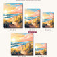 Seashore Meander canvas sizes from 12 x 12 to 23.5 x 23.5 inches