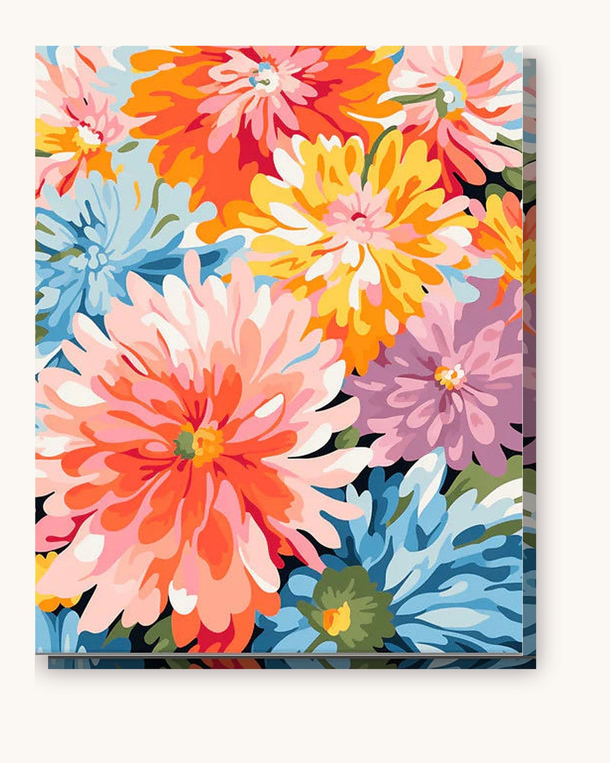 Sensational Bloom paint by numbers kit on stretched canvas