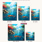 Serene Koi Pond canvas sizes from 12 x 12 to 23.5 x 23.5 inches