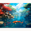 Serene Koi Pond Painting by Numbers Premium Kit