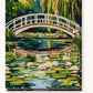 Series of Water Lillies paint by numbers kit on stretched canvas