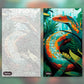 Serpentine Elegance paint by numbers kit, before and after