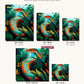 Serpentine Elegance canvas sizes from 12 x 12 to 23.5 x 23.5 inches