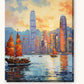 Skyline Meets the Sea paint by numbers kit on stretched canvas