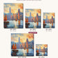 Skyline Meets the Sea canvas sizes from 12 x 12 to 23.5 x 23.5 inches