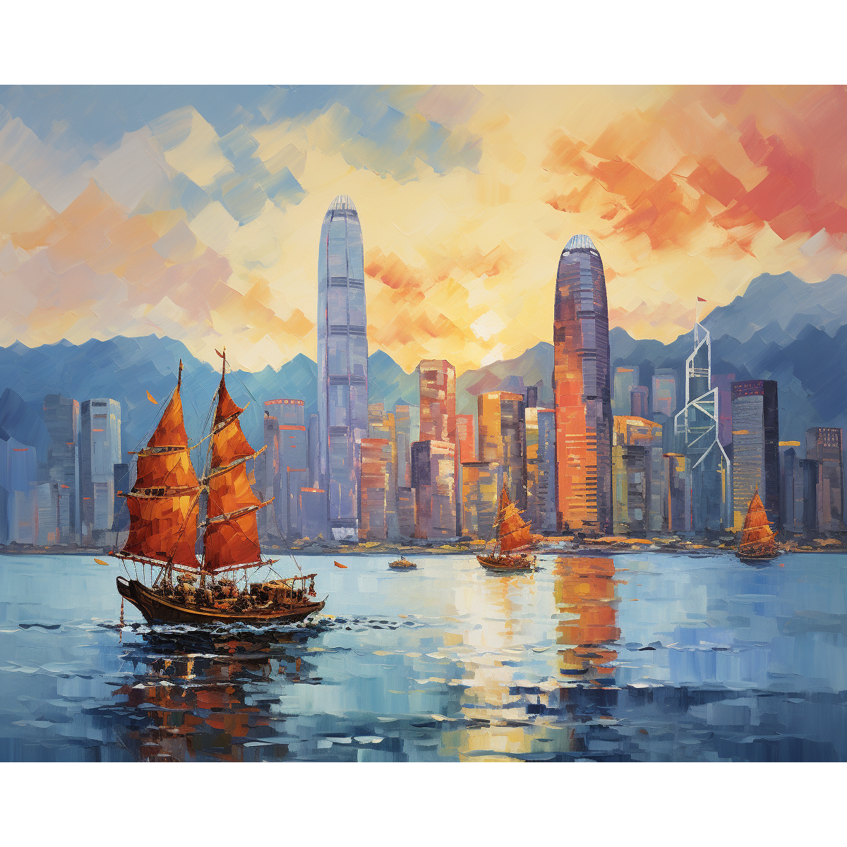 Skyline Meets the Sea - Paint by Numbers