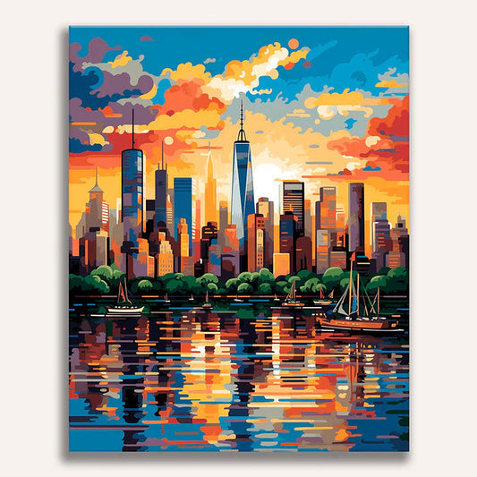 Vertical Metropolis Painting by Numbers Kit